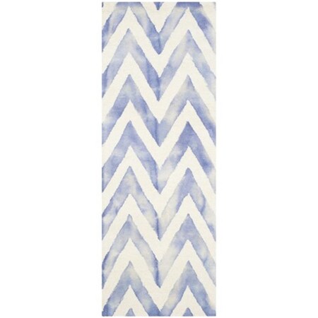 Safavieh Dip Dye Hand Tufted Rectangle Rug- Ivory - Blue- 5 x 8 ft. DDY715A-5